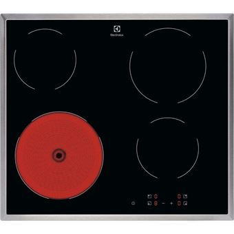 Placa de Vitrocerâmica Electrolux Serie 300 Placa vitrocerâmica LRR6430M de 4 zonas e 60 cm | Elétrica | 57.6 cm | 4 Zonas | Aço inoxidável - 1