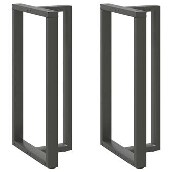 Pernas para mesa de bar vidaXL | 2Peças | forma de T 60x35x(110-111) cm | aço antracite - 1