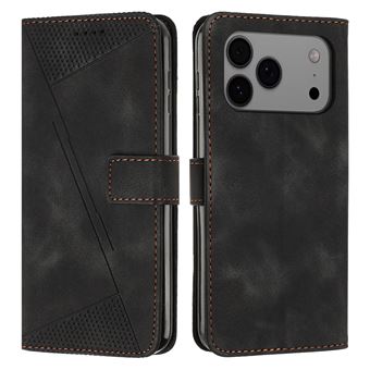 Capa FOXDOCK para iPhone 17 Pro Max | Pele | Flip | 3 Compartimentos para Cartões | Preto - 1