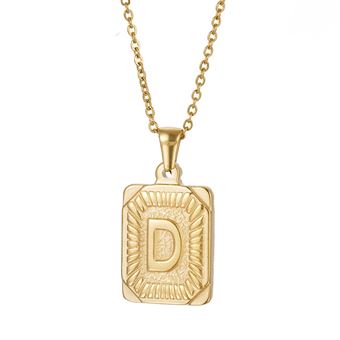 Colar Sunny Holiday | Letra Cor Dourada Vintage D - 1