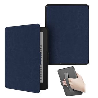 Capa FLOODKING para Amazon Kindle paperwhite 3/2/1 | Alça de Mão | Proteção Antiqueda | Função Automática | Azul Escuro - 1