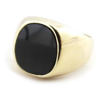 Aneis banhados a ouro "King"ônix - Tamanho 19 - 1