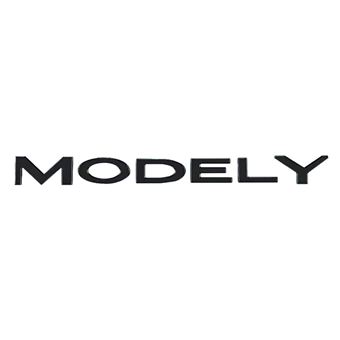 Material ABS carro traseiro Model Y logo V-REEL para Tesla Model Y | Preto - 1