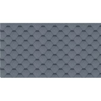 Telhas betuminosas para telhado Timbela  | H-GREY | hexagonal |  cinza | 3m2 - 1