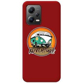 Capa Tumundosmartphone de silicone líquido vermelho para Xiaomi Redmi Note 12 5G desenhos de design de aventura - 1