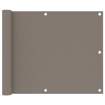 Tela de Varanda vidaXL | 75x400 cm | Tecido Oxford | cinzento-acastanhado - 1