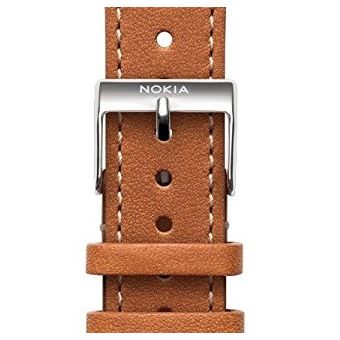 Nokia 4381645 pulseira de relógio Watch strap Couro, Inox Castanho - 1
