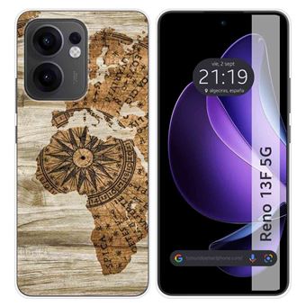 Capa TUMUNDOSMARTPHONE de Silicone para Oppo Reno 13F 4G / 13 F 5G Design de madeira 07 desenhos - 1