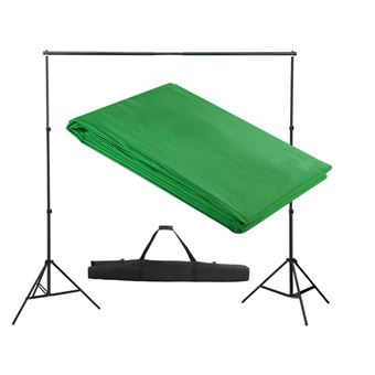Sistema Porta-Fundos vidaXL 300 x 300 cm Verde - 1
