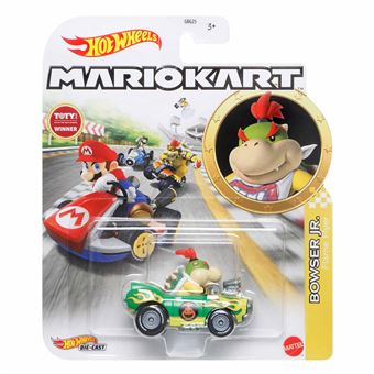 Hot Wheels Mario Kart Carro + Figura Bowser Jr. Mattel - 1