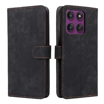 Capa ZURSANA para Motorola Moto Edge 60 Pro | Pele Sintética | Fecho Magnético | Compartimento para Cartões com Bloqueio RFID | Preto - 1