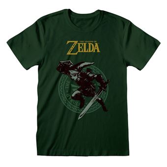 Camisola de Manga Curta The Legend of Zelda Link Pose | XXL - Verde - 1