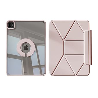 Capa Luckybutterfly para Ipad Mini6 Mini7 8.3" | Rotativo Suporte Elevatório Com Capa Interior Transparente | Rosa | com Película de Vidro Temperado - 1