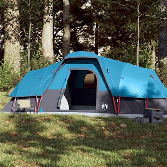 Tenda familiar em cúpula vidaXL | para 11 pessoas | impermeável | azul - 1