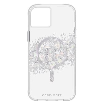 Capa MagSafe Case Mate para iPhone 15 Silicone Mármore e Glitter Karat - 1