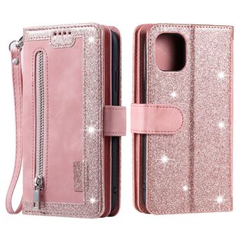 Capa PU + TPU com Suporte e porta-cartões Rosa para iPhone 13 Pro Max 6.7'' - 1