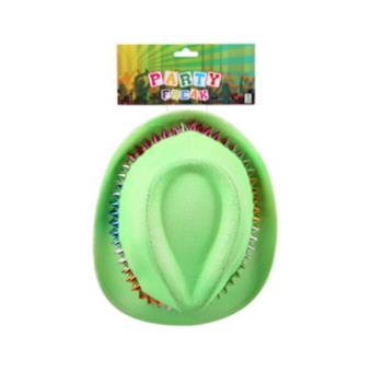 Acessório Disfarce Atosa 12x28cm Gangster hat Fluor Verde