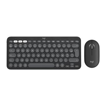 Teclado Wireless + Rato Logitech 920-012214 | Idioma: Francês | Grafite - 1