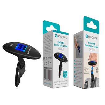 Balança Eletrônica Portátil Novoteck JC-011 | Capacidade 40kg | Precisão 10g | Display LED Azul | Gancho de Aço - 1