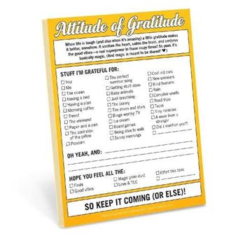 Knock Knock Attitude Of Gratitude Nifty Note Pad By Knock Knock - 1