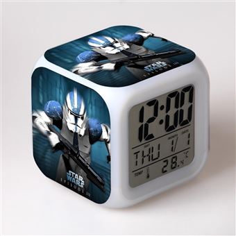 Despertador Infantil HSMY | LED | Multifuncional Colorido | Star Wars 8 - 1
