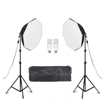 Kit Estúdio de Iluminação Andoer Fotografia e Vídeo 2 Softboxes Octagonais com Luz Contínua - 1