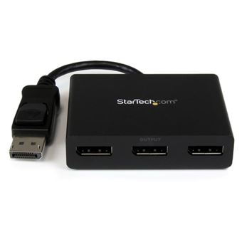 Multiplicador de Vídeo StarTech.com Divisor Multi-Monitor DisplayPort para DisplayPort - Concentrador MST de 3 portas | Preto - 1