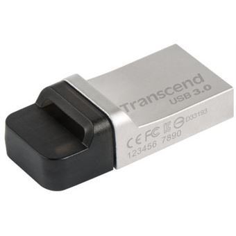 Unidade de Memória Usb Transcend JetFlash 880 OTG 32GB | Prateado - 1