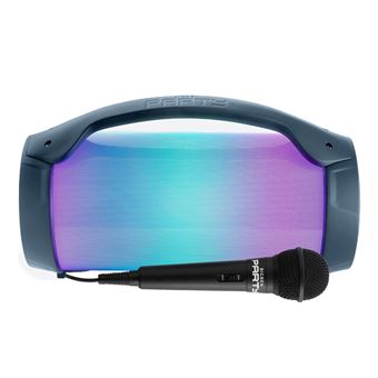 Coluna Bluetooth Luminosa e Microfone com Fio Bigben Party BT Lite - Azul - 1