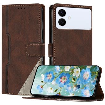 Capa FOXDOCK para Samsung Galaxy S26 Edge | Fecho Magnético | Pele TPU Macia | 3 Compartimentos para Cartões | Função de Suporte | Castanho - 1