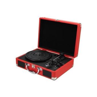 Gira Discos Vintage Cybercity USB | 3 Velocidades  - Vermelho - 1