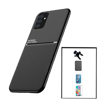 Kit G4M Capa Traseira Magnética Anti Choque + Carteira Magnética Preto + Película de Vidro Temperado GorilasGlass + Película de Câmara Traseira + Suporte Magnético Reforçado para Samsung Galaxy M52 5G - 1