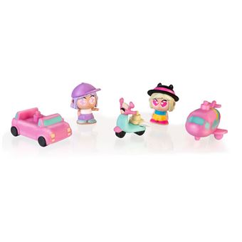 Mini Trotties Pack 2 Figuras+3 Veículos Famosa Tft26000 - 1