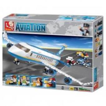 Jogo de Construção Avião de Passageiros Sluban 463 Peças - 1