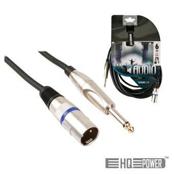 Cabo Xlr Hq-Power 3P Macho / Jack 6.35 Macho 1.5M Mn Hq Power - 1