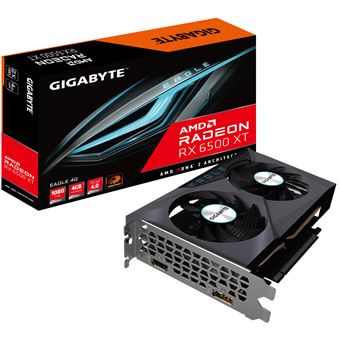 Placa de Vídeo GIGABYTE EAGLE Radeon RX 6500 XT 4G | Cinzento - 1