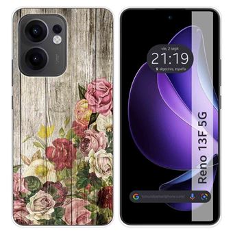 Capa TUMUNDOSMARTPHONE de Silicone para Oppo Reno 13F 4G / 13 F 5G Design de madeira 08 desenhos - 1