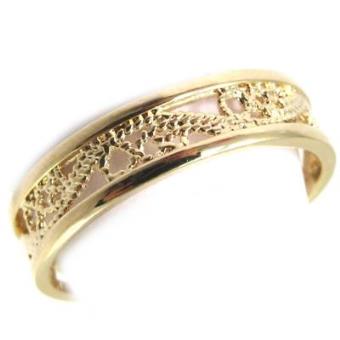 Anel banhado a ouro ""Carmen""- 5 mm. - Tamanho 19 - 1