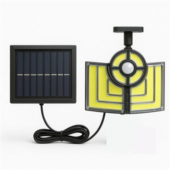 Conjunto de Luzes LED SANDA SD-6027 com Sensor de Movimento, 3 Modos de Luz e Painel Solar | Preto - 1