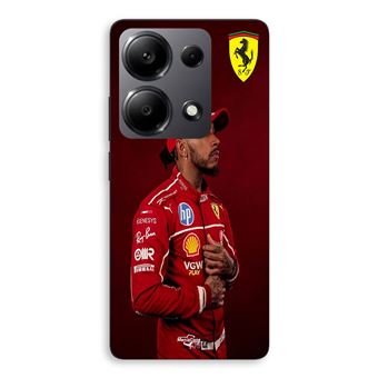Capa Maniacase para Xiaomi Redmi Note 13 Pro 4G | Lewis Hamilton Papel de parede oficial da Ferrari - 1