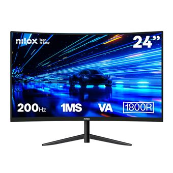 Monitor Gaming Nilox MONITOR 23 8 CURVO 200HZ HDMI DP | LCD | FHD | 1 ms | 200 Hz | 23.8" | E - 1