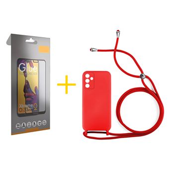 Pack 1 x Película de Vidro Temperado Full + Capa skyhe para Samsung Galaxy A05s 5G | Gel Rope | Vermelho - 1