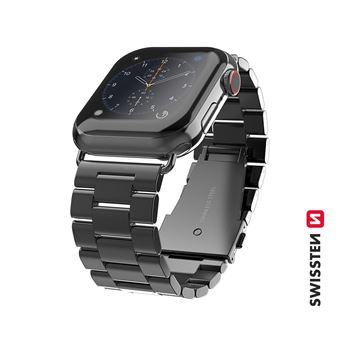 Pulseira Swissten para Apple Watch | Metal Band | 42-44mm | Preto - 1