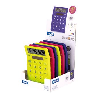 Calculadora Básica Milan 159906ACD | Azul, Rosa, Amarelo - 1