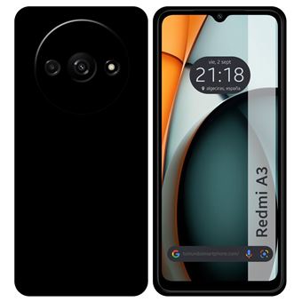 Capa TUMUNDOSMARTPHONE de silicone TPU gel preta para Xiaomi Redmi A3 - 1