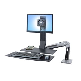 Montagem e Suporte para Monitores Ergotron WorkFit WorkFit-A, Single LD @ Worksurface+ | Preto - 1