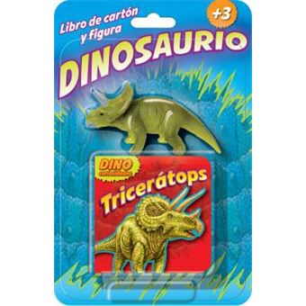 Triceratops Libro De Carton Y Figura Dinosaurio - 1