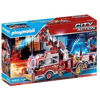 Playmobil City Action Fire Vehicle US Tower Ladder 70935 - 1