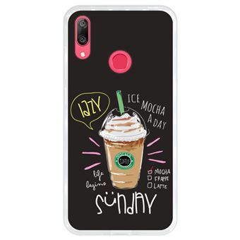 Capa Hapdey para Huawei Y7 2019 - Y7 Prime 2019 Design Café Mocha em Silicone Flexível e TPU