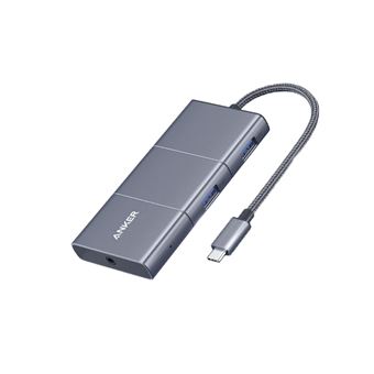 Adaptador ANKER A8366 6 em 1 | Type-C a HDMI SD/MicroSD PD100W 2USB3.1 AUX 3.5mm para HUAWEI Mate40/P50 Samsung S20 - 1